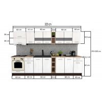 Bucatarie MARINA NEW 320 B Wenge / Decor K084